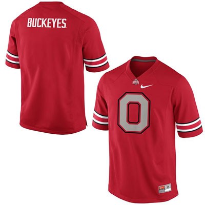 Ohio State Buckeyes Men's Blank #00 Red Authentic Nike Fashion College NCAA Stitched Football Jersey HB19X88SI